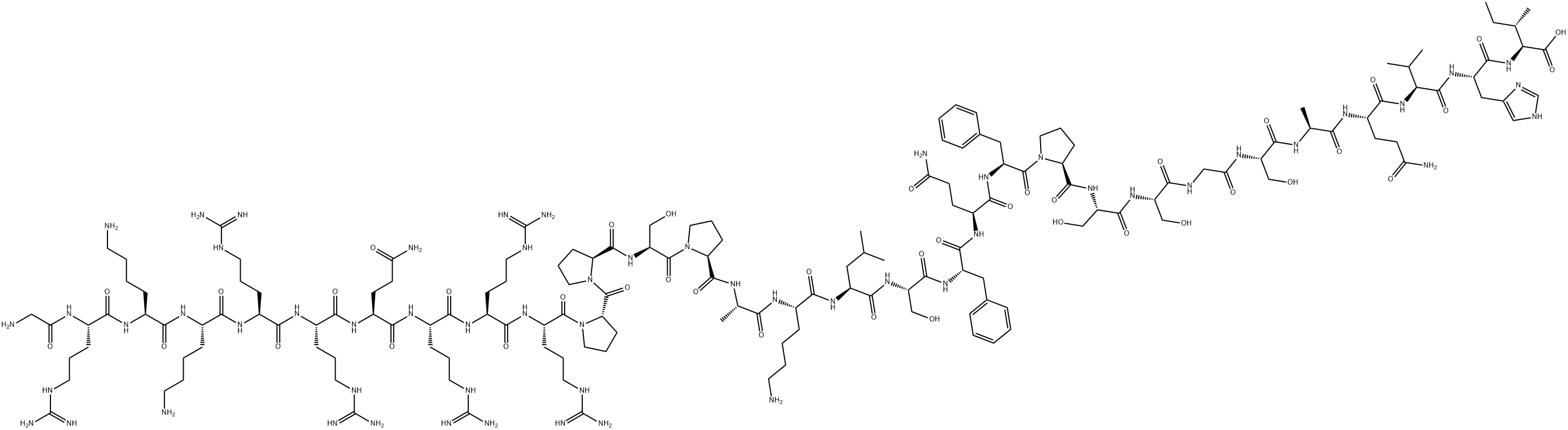 穿膜抑制剂多肽 结构式