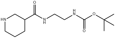 叔丁基正-[2-(哌啶-3-基甲酰胺基)乙基]氨基甲酸酯 结构式