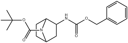 叔-丁基 2-(((苄氧基)羰基)氨基)-7-氮杂二环[2.2.1]庚烷-7-甲酸基酯 结构式