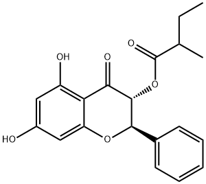 Pinobanksin 3-(2-methyl)butyrate 结构式