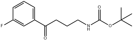 Carbamic acid, N-[4-(3-fluorophenyl)-4-oxobutyl]-, 1,1-dimethylethyl ester 结构式