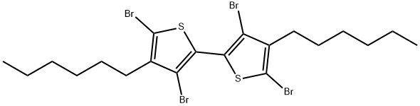 2,2'-Bithiophene, 3,3',5,5'-tetrabromo-4,4'-dihexyl- 结构式