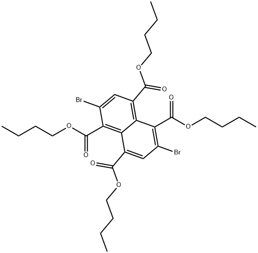 2,6-dibromo-1,4,5,8-tetra(n-butoxycarbonyl)naphthalene 结构式