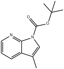 3-甲基-1H-吡咯并[2,3-B]吡啶-1-羧酸叔丁酯 结构式