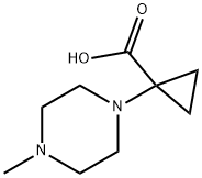 Cyclopropanecarboxylic acid, 1-(4-methyl-1-piperazinyl)- 结构式