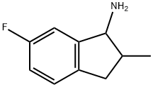 1H-Inden-1-amine, 6-fluoro-2,3-dihydro-2-methyl- 结构式