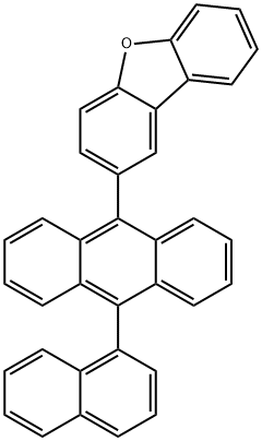 2-(10-(萘-1-基)蒽-9-基)二苯并[B,D]呋喃 结构式