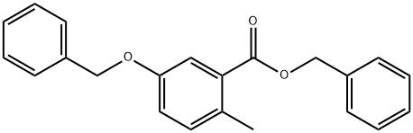 Benzoic acid, 2-methyl-5-(phenylmethoxy)-, phenylmethyl ester 结构式