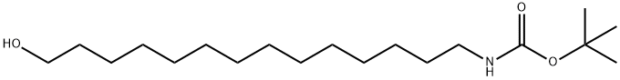 N-(14-羟基十四烷基)氨基甲酸叔丁酯 结构式