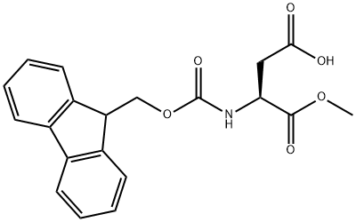 3-((((9H-芴-9-基)甲氧基)羰基)氨基)-4-甲氧基-4-氧代丁酸 结构式