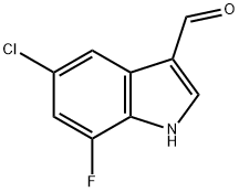 5-氯-7-氟-1H-吲哚-3-甲醛 结构式