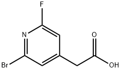 2-(2-溴-6-氟吡啶-4-基)乙酸 结构式