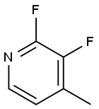 2,3-二氟-4-甲基吡啶 结构式