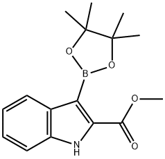 2-(Methoxycarbonyl)indole-3-boronic Acid Pinacol Ester 结构式