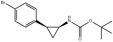 tert-butyl ((1S,2S)-2-(4-bromophenyl)cyclopropyl)carbamate 结构式