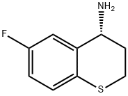 2H-1-Benzothiopyran-4-amine, 6-fluoro-3,4-dihydro-, (4R)- 结构式