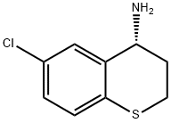 2H-1-Benzothiopyran-4-amine, 6-chloro-3,4-dihydro-, (4R)- 结构式