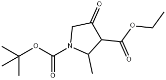 1-叔丁基 3-乙基 2-甲基-4-氧代吡咯烷-1,3-二羧酸酯 结构式