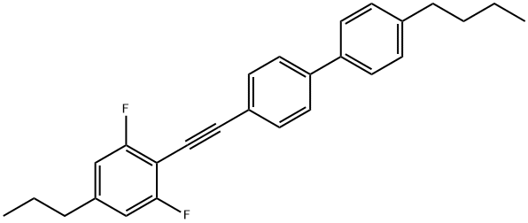 4-丙基-2,6-二氟-4'-(4-丁基苯基)-二苯乙炔 结构式