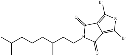 1,3-二溴-5-(2-己基癸基)-4H-噻 吩并[3,4-C]吡咯-4,6(5H)-二酮 结构式