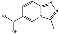 Boronic acid, B-(3-methyl-1,2,4-triazolo[4,3-a]pyridin-6-yl)- 结构式