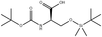 D-Serine, N-[(1,1-dimethylethoxy)carbonyl]-O-[(1,1-dimethylethyl)dimethylsilyl]- 结构式