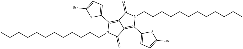3,6-二(5-溴噻吩-2-基)-2,5-二十二烷基吡咯[3,4-C]吡咯-1,4(2H,5H)-二酮 结构式