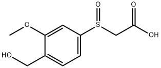 2-[[4-(Hydroxymethyl)-3-methoxyphenyl]sulfinyl]acetic acid 结构式