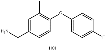 4-(4-氟苯氧基)-3-甲基苯基]甲胺盐酸 结构式
