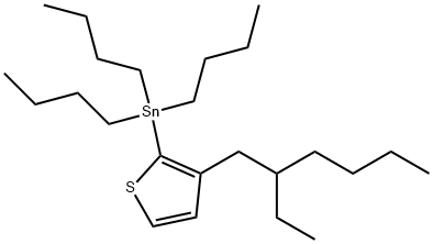 [3-(2-Ethylhexyl)-2-thienyl]tributylstannane 结构式