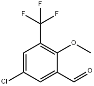 5-氯-2-甲氧基-3-(三氟甲基)苯甲醛 结构式