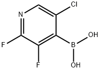 (5-氯-2,3-二氟吡啶-4-基)硼酸 结构式