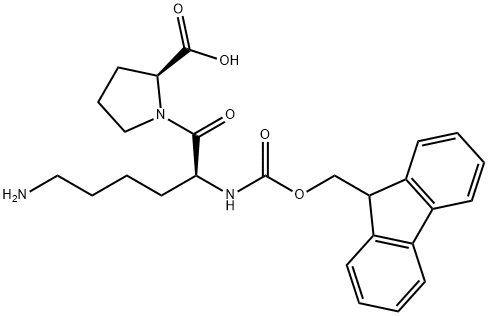 L-Proline, N2-[(9H-fluoren-9-ylmethoxy)carbonyl]-L-lysyl- 结构式