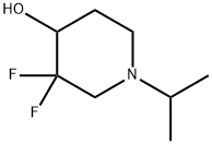 4-Piperidinol, 3,3-difluoro-1-(1-methylethyl)- 结构式