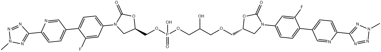 泰地唑胺磷酸酯杂质 结构式