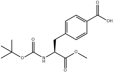 (S)-4-(2-((tert-butoxycarbonyl)amino)-3-methoxy-3-oxopropyl)benzoic acid 结构式