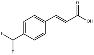 (E)-3-(4-(二氟甲基)苯基)丙烯酸 结构式