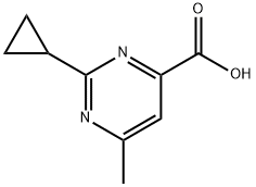 2-环丙基-6-甲基嘧啶-4-羧酸 结构式