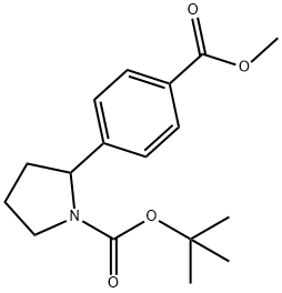 1-BOC-2-[4-(甲氧基羰基)苯基]吡咯烷 结构式