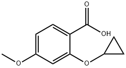 2-cyclopropoxy-4-methoxybenzoic acid 结构式