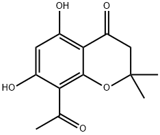 8-乙酰基-5,7-二羟基-2,2-二甲基苯并吡喃-4-酮 结构式