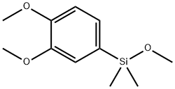 (3,4-二甲氧基苯基)甲氧基二甲基硅烷 结构式