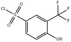 4-羟基-3-(三氟甲基)苯-1-磺酰氯 结构式