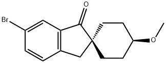 (1R,4R)-6-溴-4-甲氧基螺[环己并-1,2-茚]-1(3H)-酮 结构式