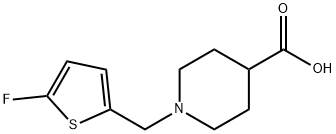 1-((5-氟噻吩-2-基)甲基)哌啶-4-羧酸 结构式