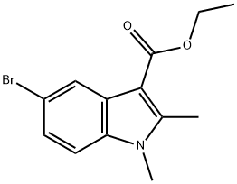 1H-Indole-3-carboxylic acid, 5-bromo-1,2-dimethyl-, ethyl ester 结构式