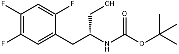 Carbamic acid, N-[(1R)-1-(hydroxymethyl)-2-(2,4,5-trifluorophenyl)ethyl]-, 1,1-dimethylethyl ester 结构式