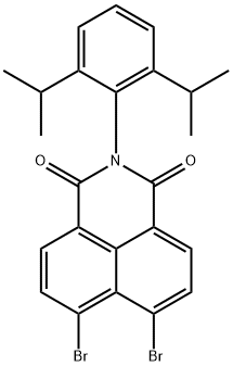 1H-Benz[de]isoquinoline-1,3(2H)-dione, 2-[2,6-bis(1-methylethyl)phenyl]-6,7-dibromo- 结构式