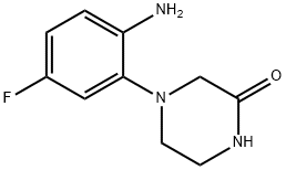 4-(2-Amino-5-fluorophenyl)-2-piperazinone 结构式