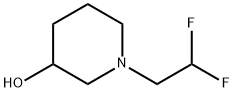 1-(2,2-difluoroethyl)piperidin-3-ol 结构式